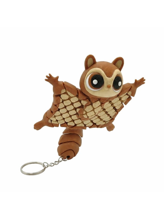 1PCS 3D Flying Squirrel, Creative Key Ring Pendant, Portable Cute Pet Simple and Trendy Backpack Accessory, Fun Little Item for Everyday Travel,keychain