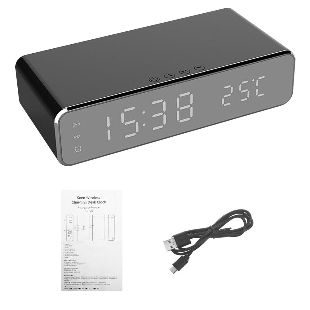 1PCS 3in1 Digital Electric LED Desk Alarm Clock Add Style and