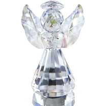 WYZCTTD 1PCS 3inch Crystal Guardian Angel Figurine Decor Ornaments Art for Living room, Table(Clear)