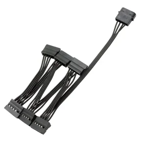 1PCS 4Pin IDE Molex To1/2/3/4/5-Port 15Pin SATA Power Cable Cord Lead 18AWG Wire for Hard Drive HDD SSD PC Server DIY