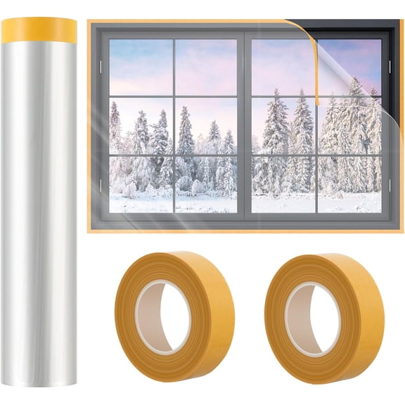 1PCS - 63'' x 197'' Window Insulation Kit, Window Insulation for Winter