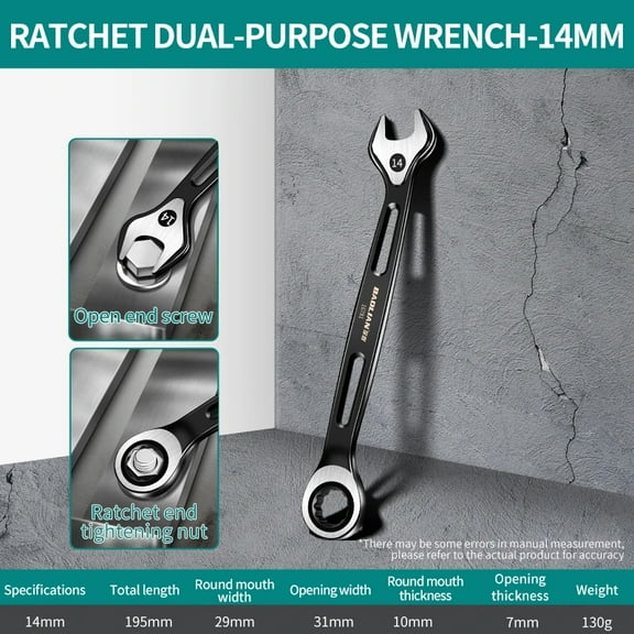 1PCS 6mm-22mm Combination Wrench Dual-purpose Wrench Labor-saving Anti Slip Metric Universal Spanner For Car Repair Hand Tool