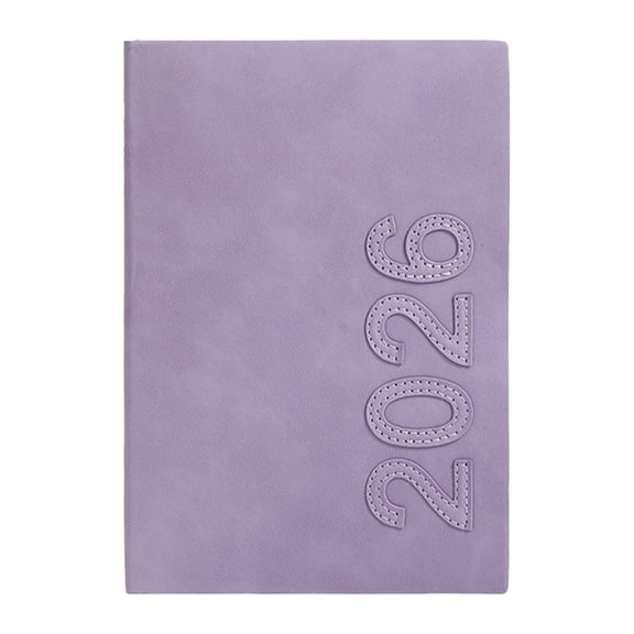 1PCS A5 Lined Notebook Journal,Soft Leather Cover Calendar Diary Book,A5 Hardcover Notebook for Work,5.71x8.27 inch Notebook for Writing,Journaling,Note-Taking,Women Men Office Note (Purple)