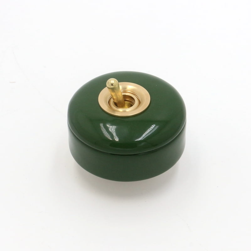 1PCS AC 250V Vintage Ceramic Toggle Switch Brass Lever Rocker Retro ON ...