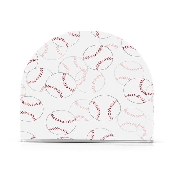 1PCS Acrylic Napkin Holder Holds 50-60 Napkins for Tables Kitchen Decorative Paper Tissue Organization Baseball Seamless Pattern