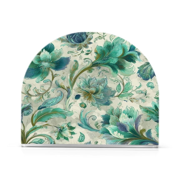 1PCS Acrylic Napkin Holder Holds 50-60 Napkins for Tables Kitchen Decorative Paper Tissue Organization Intricate Stylized Floral Patterns