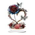 thumbnail image 1 of 1PCS Acrylic Tabletop Decoration 2D Flat FlowerAnimal Pattern Art Ornament Home Decors Tabletop Centerpieces CollectibleDecorative for Mother's Day Birthday Holiday Table Bedroom Living Room Decor, 1 of 3