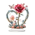 thumbnail image 1 of 1PCS Acrylic Tabletop Decoration 2D Flat FlowerAnimal Pattern Art Ornament Home Decors Tabletop Centerpieces CollectibleDecorative for Mother's Day Birthday Holiday Table Bedroom Living Room Decor, 1 of 3