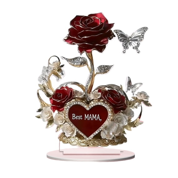 1PCS Acrylic Tabletop Decoration 2D Flat FlowerAnimal Pattern Art Ornament Home Decors Tabletop Centerpieces CollectibleDecorative for Mother's Day Birthday Holiday Table Bedroom Living Room Decor