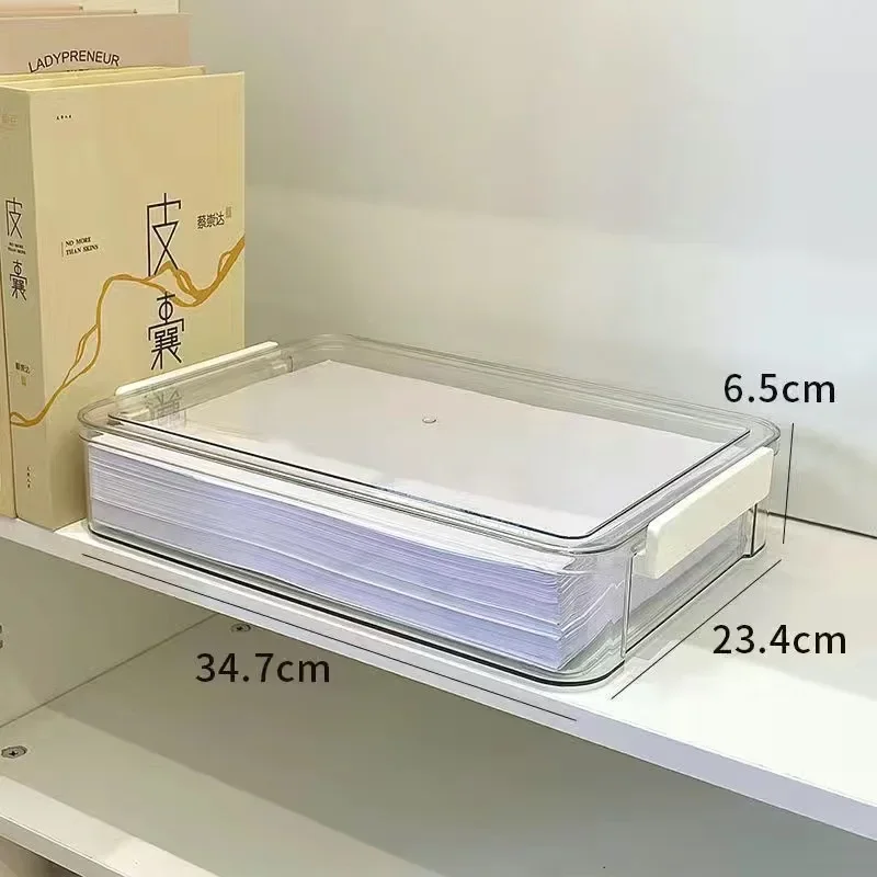 1PCS Acrylic Transparent Desktop Paper Storage Box A4 File Document ...