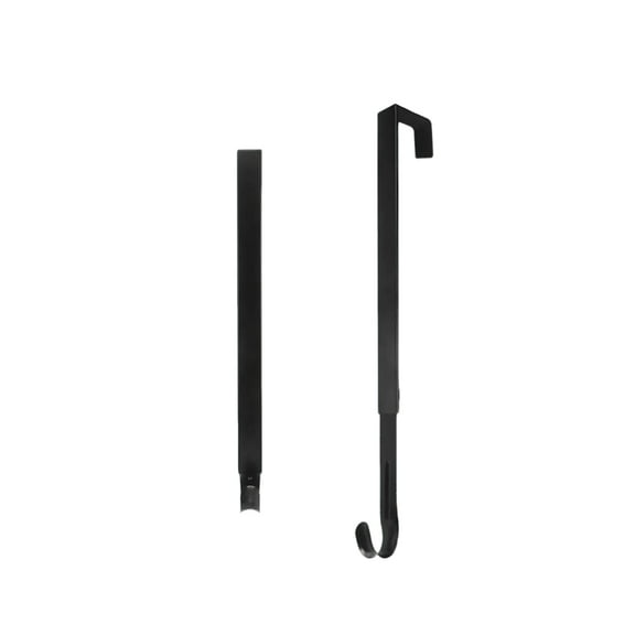 1PCS Adjustable Wreath Hanger for Front Door,15" Wreaths Hanging Over The Door Hooks Iron Door Hanger for Christmas Wreath decorations(black)