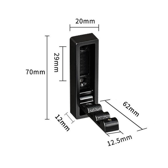 1PCS Alloy Clothes Hook-Hidden Coat Hooks Saves Space For Kitchen Bathroom Door Hanger Foldable Single Hook Wall Clothes Hook