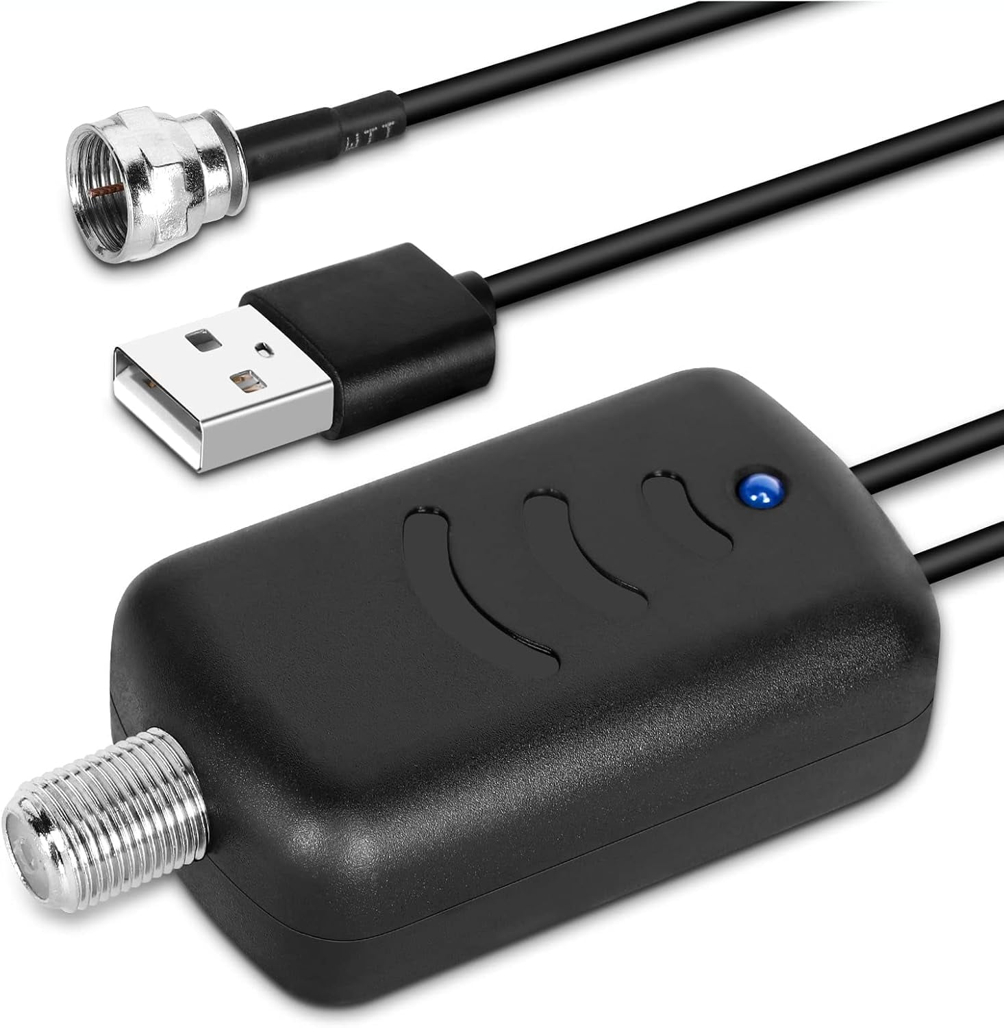 Antenna Amplifier, Digital HDTV Signal Amplifier Booster for HD TV Indoor Antenna Clears Up Pixelated Low-Strength Channels HD TV Digital VHF UHF with AC Power Adapter