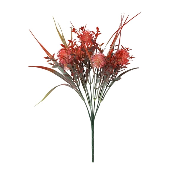 1PCS Artificial Plants Outdoor,Artificial Shrubs Fake Tall Grass,Artificial Faux Greenery Stems,Fake Plants Artificial Grass Plant Onion Grass UV Resistant for Indoor Decor (K,13.78")