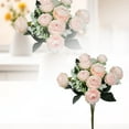 thumbnail image 1 of 1PCS Artificial Roses Bouquet - Real Touch Silk Flowers with Long Stems - Roses for Wedding Centerpieces, Bridal Party & Home Table Decor, 1 of 4