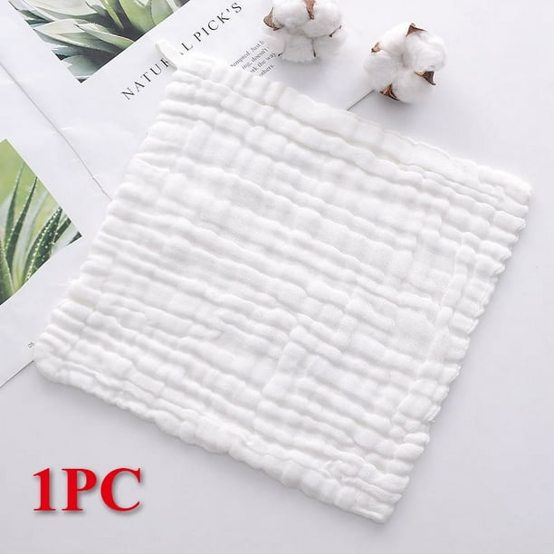 1PCS Baby Washcloth Set 100 Muslin Cotton Newborn Towel 10X10 Inches Solid Color Walmart Business Supplies