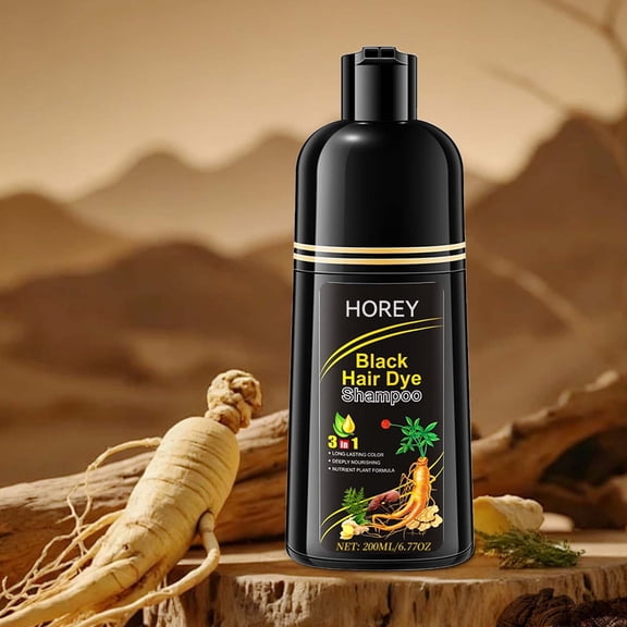 1PCS Black Hair Dye Shampoo 3 in 1 for Women & Men 100% Gray Hair Coverage - Herbal Ingredients 6.77 FL.OZ