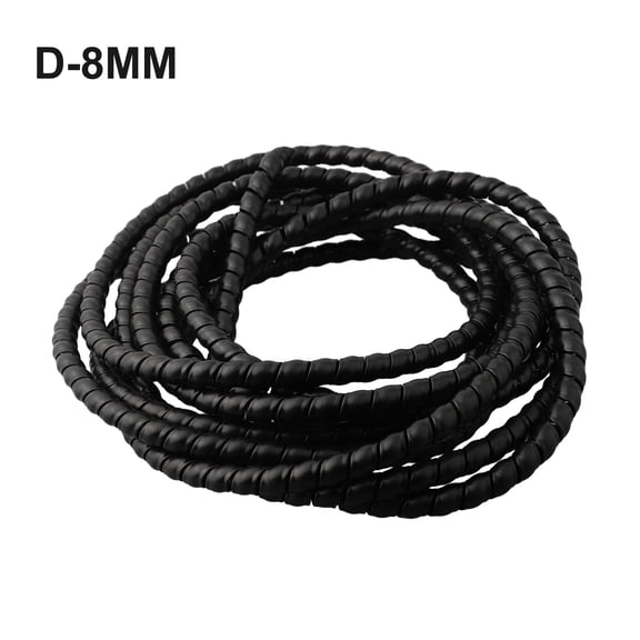 1PCS Black Hydraulic Hose Guard/Cable Protection/Spiral Wound 5m D-8/10/12mm likeweier