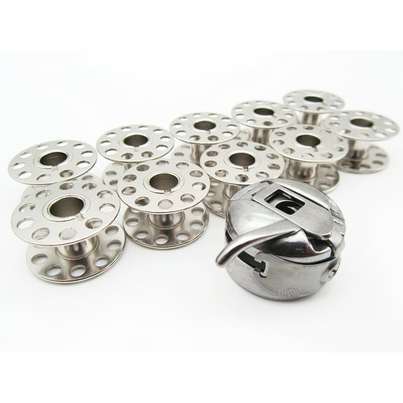 1PCS Bobbin CASE #200909107 /43725 & BOBBINS Compatible with/Replacement for Kenmore brand 158&385 Sewing Machines