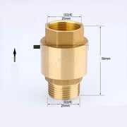 1PCS Brass Check Valve Female And Male Thread Backflow Prevention Check Valves 1/2" 3/4" 1" For Pipeline Connections