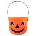 thumbnail image 1 of 1PCS Candy Basket,Halloween Trick or Treat Pumpkin Bucket,Jack O Lantern Candy Baske Buckets for Trick or Treating, Halloween Pails with Handle for Man and Woman Party Favors Supplies Props(Orange), 1 of 9