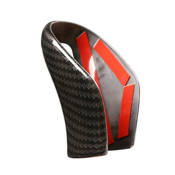 1PCS Car Gear Head Knob Cover Trim For Volvo XC60 S60 V40 S80 2013-2017 ABS Vehicle Interior Gear Shift Head Cover Black Decor Carbon Fiber Black