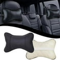 thumbnail image 1 of 1PCS Car Seat Neck Rest Pillow, Breathable PU Leather Headrest Support for Driving Comfort, Ergonomic Auto Safety Cushion, 1 of 8