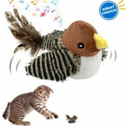 1PCS Cat Toys Chirping Birds with Catnip SilverVine, Interactive Cat Kicker, Lifelike Birdie Tweets, Indoor Play Feather Chew Kitty Kitten Exercise Pet Toys