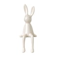 thumbnail image 1 of 1PCS Ceramic Rabbit Figurine Rabbit Statue Shelf Sitter Decor, Long-Eared Sitting Bunnies Sculpture for Home Bookshelf Mantel Elegant Art Decor for Birthday Gift, 1 of 9