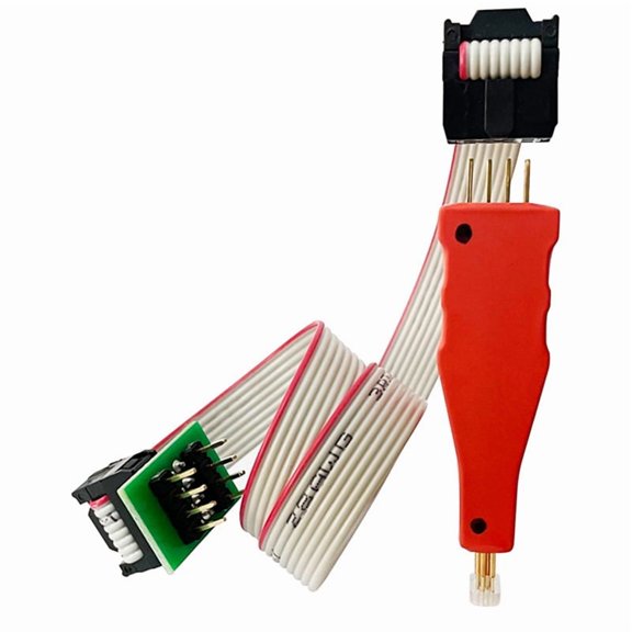 1PCS Chip Burning Probe Chip Burning Test Probe Chip Burner Cable for Car Instrument Program Connection Micro-Type MSOP8,1 * burning cable probe,Red