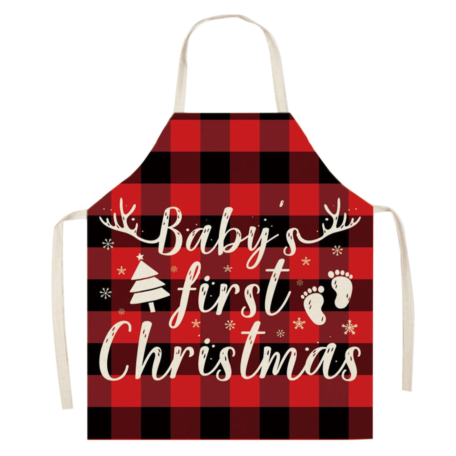 1PCS Christmas Apron Funny Cartoon Apron Style Christmas Santa Snowman