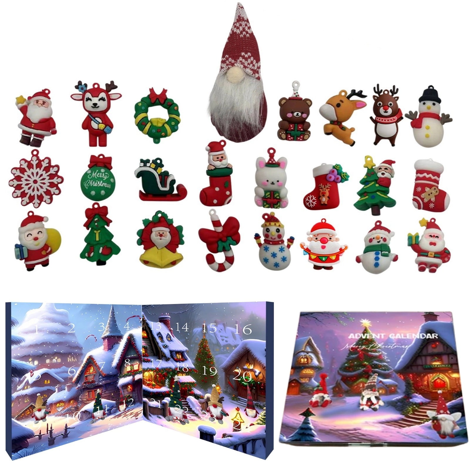 1PCS, Christmas Gnome Vacation Advent Calendar 2024, Christmas Advent