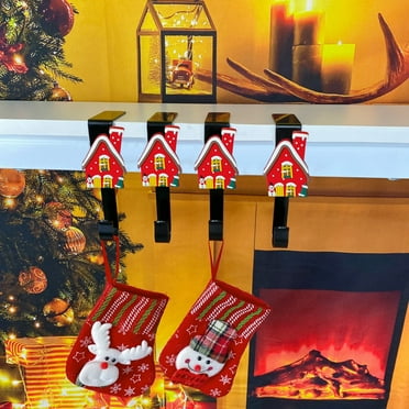 1PCS Christmas Stocking Holders for Mantle, Weighted Stocking Hangers for Mantel Fireplace, Stocking Hooks for Xmas Decoration