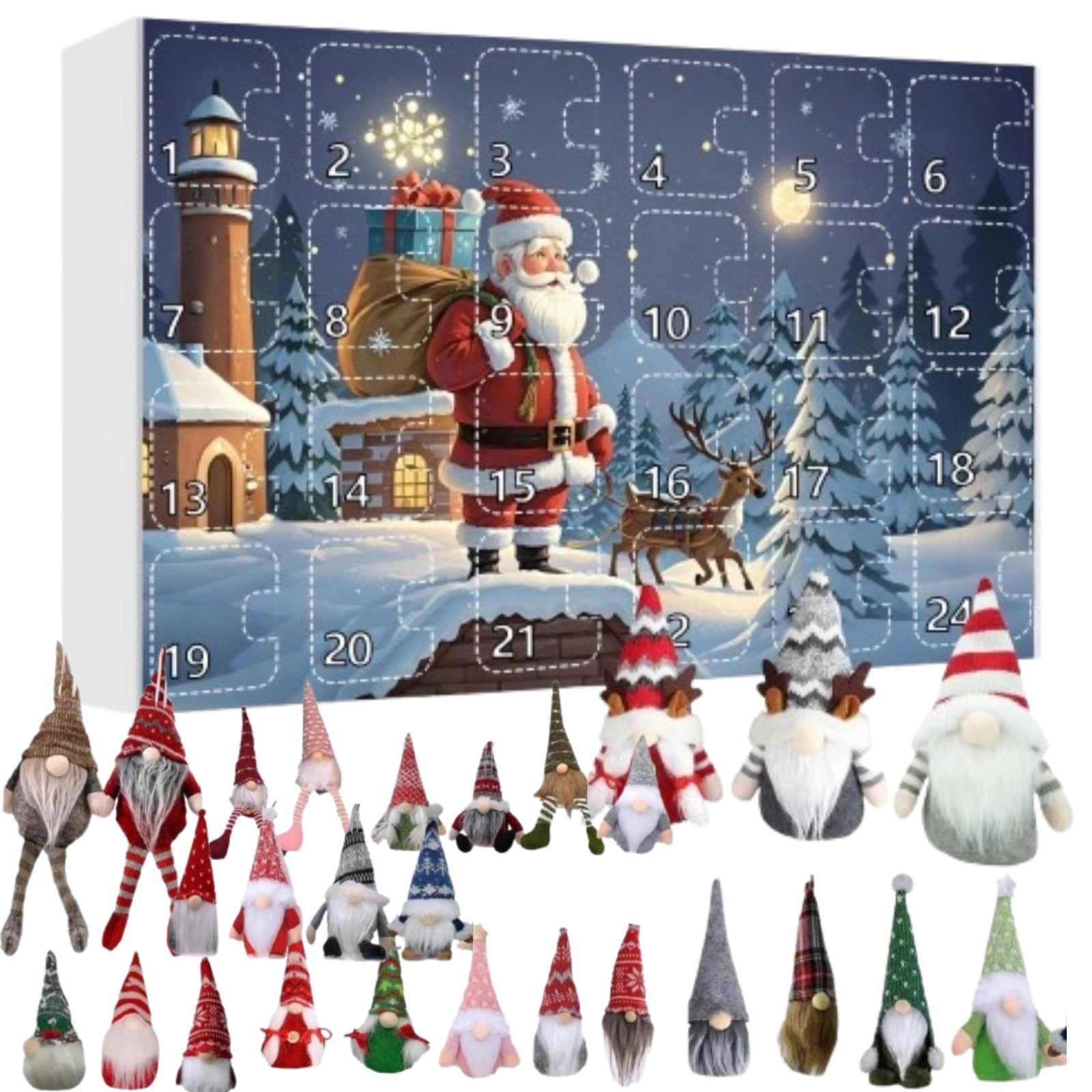 1PCS Christmas Vacation Gnome Advent Calendar 2024, Advent Calendar