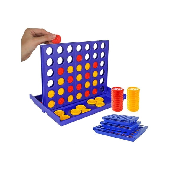 1PCS Classic Checkers Four In A Row Chess Game Party Game Entertaining Game Multi Player Competition Game Connect Four