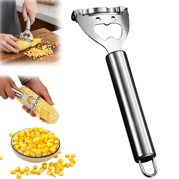 Corn Stripper For Corn On The Cob Remover Tool - 1PCS Corn Peeler - Stainless Steel Multifunctional Kitchen Grips Corn Planer Cob Cutter Kernels Kitchen Gadget