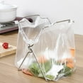 thumbnail image 1 of 1PCS Countertop Folding Trash Bag Holder, Stainless Steel Garbage Bag Support Stand Portable Metal Trash Bag Bracket, Foldable Counter Top Plastic Bag Holders for Kitchen Garden Yard Indoor Outdoor, 1 of 8