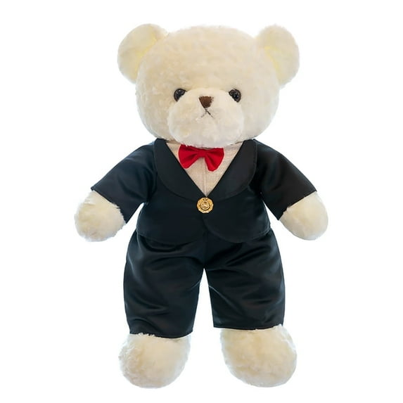 1PCS Couple Wedding Teddy Bear Plush Toy, Engagement Gift, Wedding Decoration, 17.7 Inches,Black