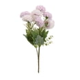 thumbnail image 1 of 1PCS Cream Hydrangea Artificial Flowers Bouquets,13.78" Purple Lifelike Silk Fake Hydrangea with Stems,Faux Floral Arrangements for Home Wedding Party Table Centerpieces Decoration,Real Touch Flowers, 1 of 6