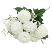 1PCS Cream Hydrangea Artificial Flowers Bouquets,13.78" White Lifelike Silk Fake Hydrangea with Stems,Faux Floral Arrangements for Home Wedding Party Table Centerpieces Decoration,Real Touch Flowers
