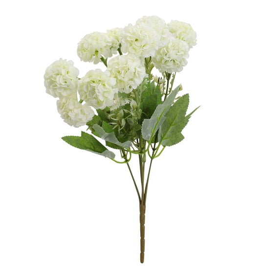 1PCS Cream Real Touch Hydrangea Artificial Flowers Bouquets,13.78" Mint Green Lifelike Silk Fake Hydrangea with Stems,Faux Floral Arrangements for Home Wedding Party Table Centerpieces Decoration