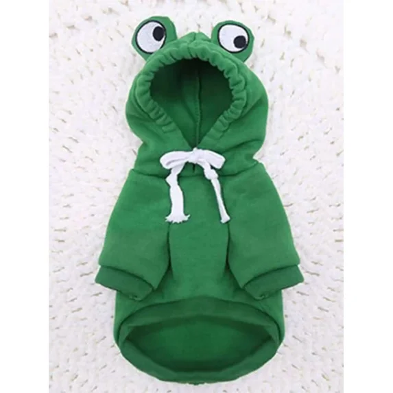 1PCS Cute Frog Pet Sweater for Small and Medium Dogs - Green Dog Hoodie with Fun Design - Keep Your Pup Cozy and Stylish (green,M)