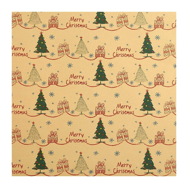 1PCS DIY Men's Women's Children's Christmas Wrapping Paper Holiday