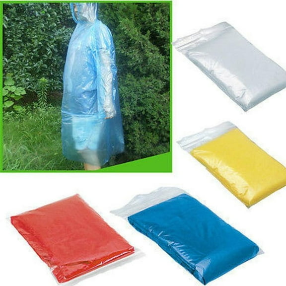1PCS Disposable Rain Ponchos for Adults, Portable Rain Ponchos for Women and Men, Disposable Raincoat Travel Rain Coat, Emergency Rain Ponchos for Camping Hiking Travelling Outdoor, Daily Use
