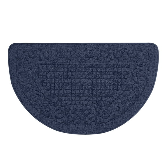 1PCS Door Mat Semicircular Floor Rugs Outdoor Household Non-Slip Solid Color Foot Mat Comfortable Absorbent Bathroom Carpet Area Rugs