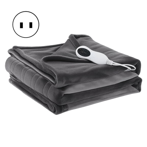 1PCS Dual-Sided Flannel Electric Heating Blanket,10 Levels Adjustable Temperature Over-Heat Protection Heated Quilt, Auto-off 1-12 Hours Time Settings Winter Heated Blanket