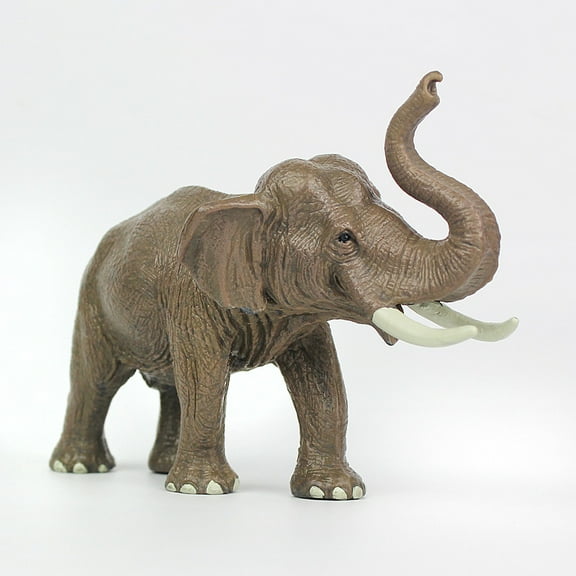 1PCS Elephant Decor Figurine Statue - Modern Elefantes para Decoracion Casa, Plastics Elephant Gift Figurines Decorations for Living Room,Asian Male Elephant