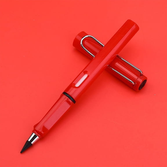 1PCS Everlasting Pencil, Eternal Pencil Infinity Pencils forever Pencil, No-Sharpening Pen for Writing Drawing Sustainable Pencil for Home Office Class, Red