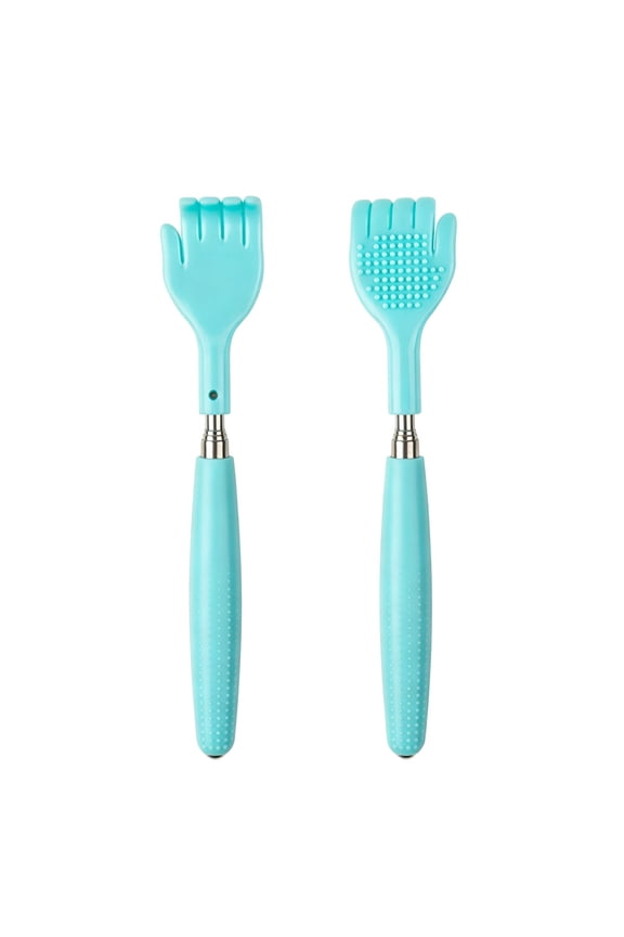 1PCS Extendable Back Scratcher,Portable Telescoping Back Scratchers,Hand Shaped Retractable Scratcher For Women & Men,Creative Gifts for Thanksgiving,Birthday & Christmas,Extend Up to 24.5in(Blue)
