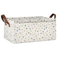 1PCS Fabric Storage Baskets with Iron Frame Foldable Storage Bins with ...